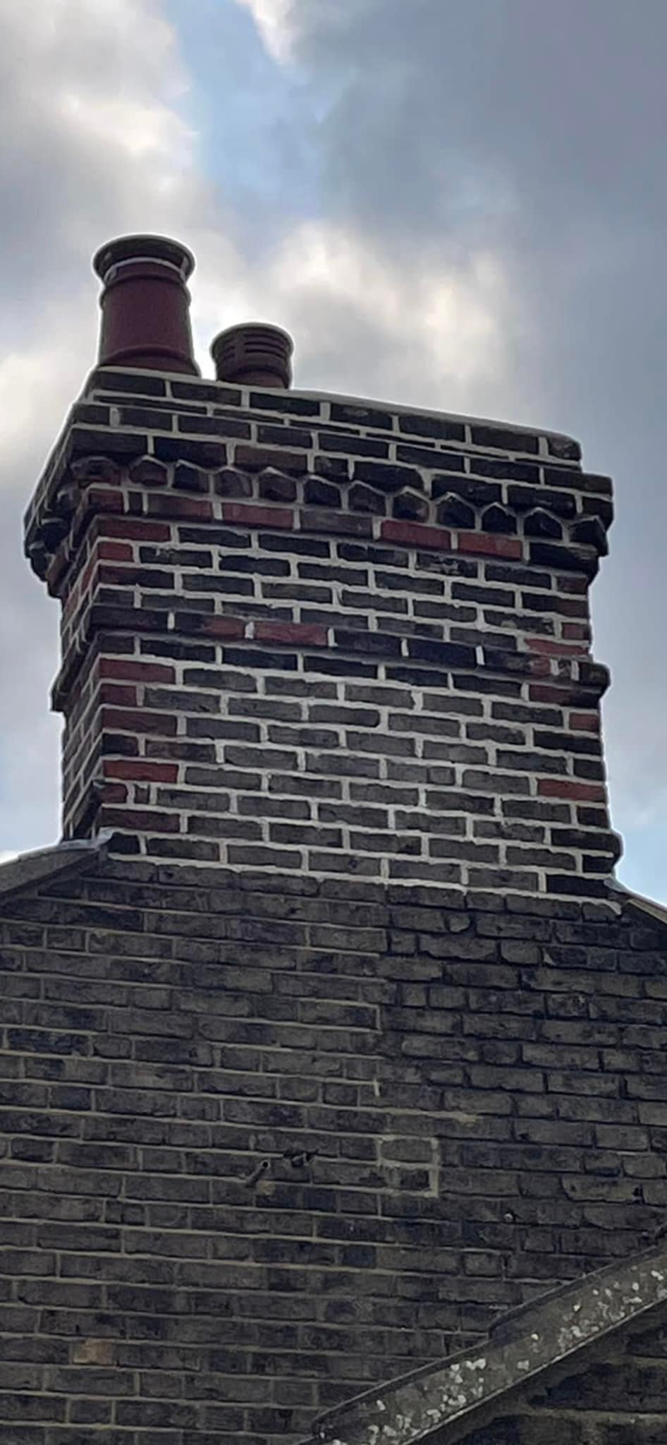 Chimney Stack Repair carried out at a house in Whitstable by CL Baker