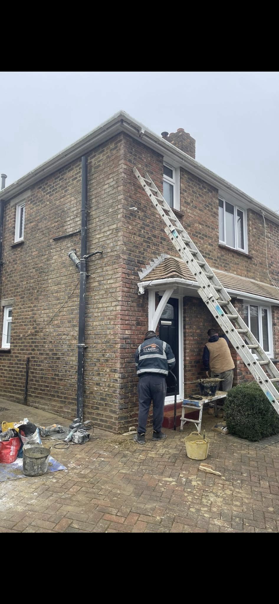 Brick repointing carried out at a house in Faversham by CL Baker