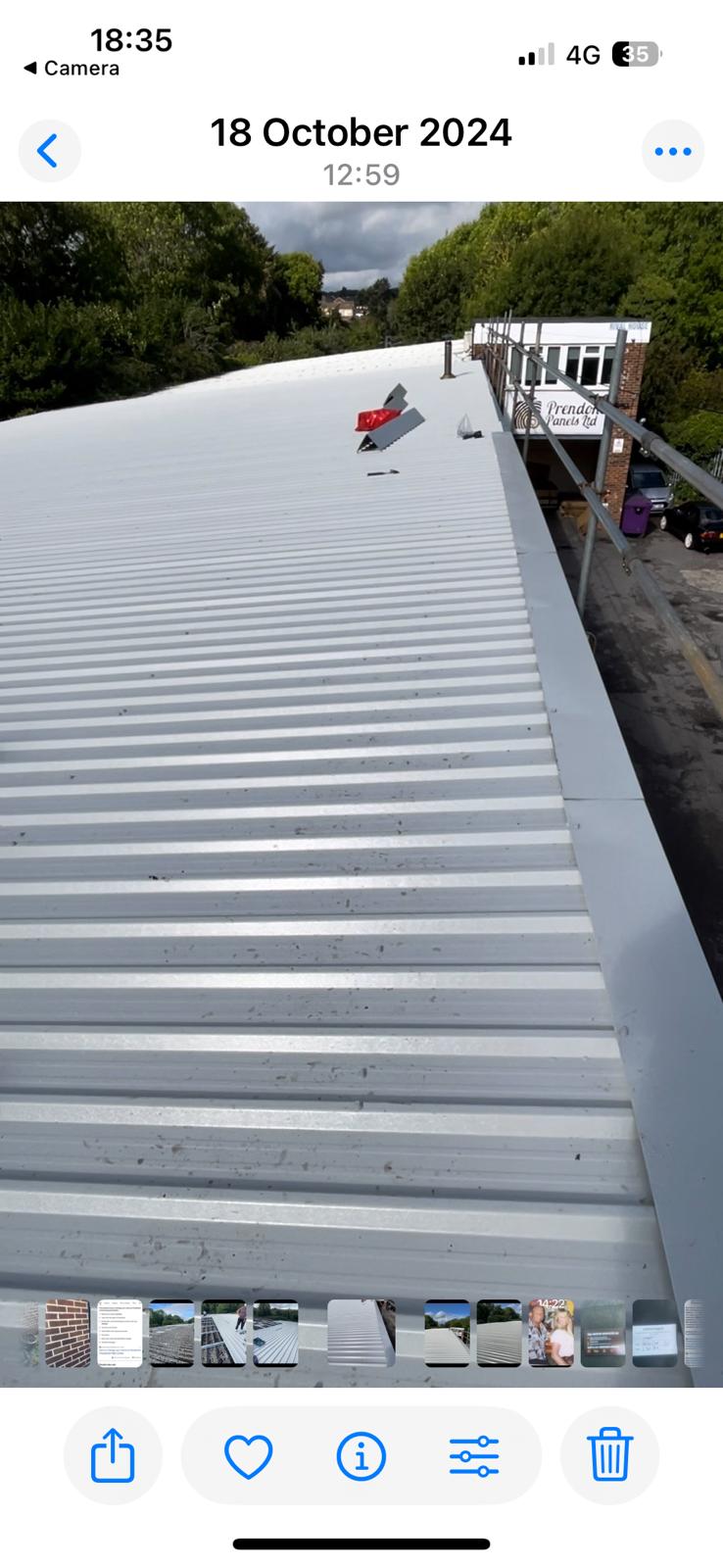 Commercial & Industrial Roofing repair carried out at a business in Sittingbourne by CL Baker