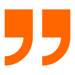 Icon - Closing Speech Marks - Orange