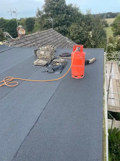 Flat roof carried out at a house in Canterbury by CL Baker