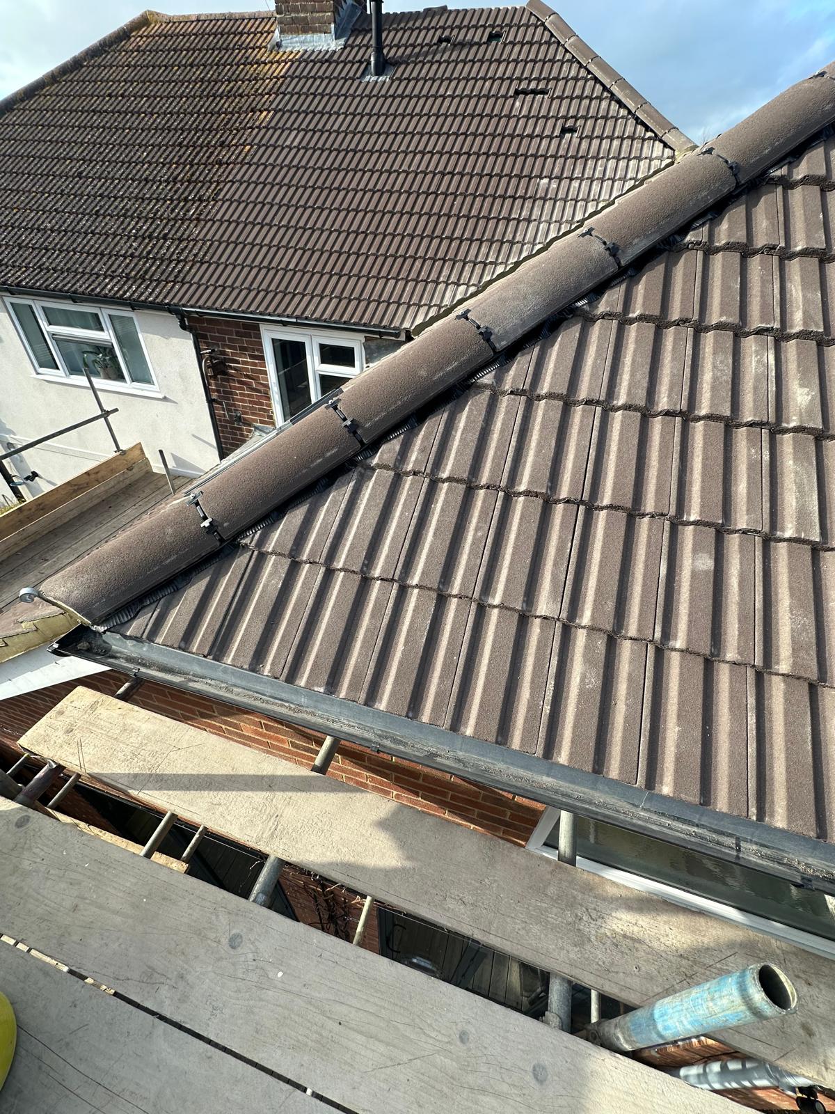new tiled roof recently repaired in sittingbourne