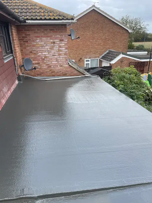 epdm rubber flat roof installed
