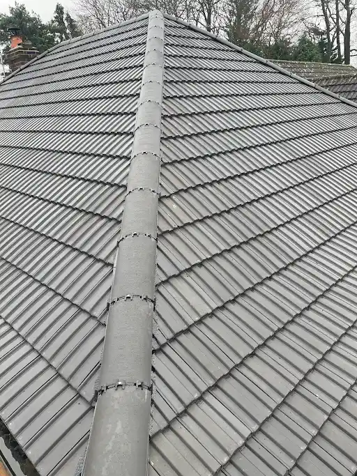 repaired pitched roof